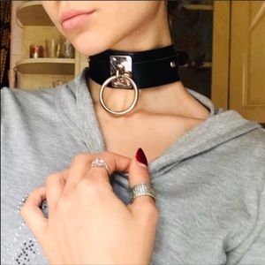 Double Wrap Leather or Faux Suede Choker Necklace Choker Wrap Necklace Necklace Bracelet Circle Ring